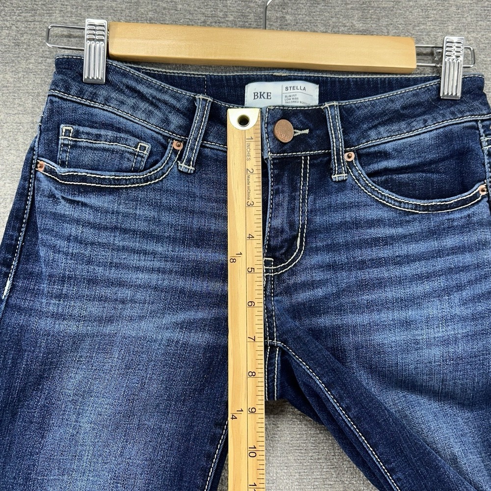 BKE Stella Slim Fit Low Rise Tailored Boot Cut Jeans Women Size 25X31.5 Blue - Picture 7 of 10